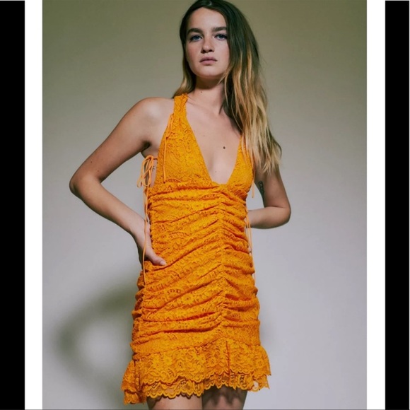 for love and lemons jamie mini dress For love and lemons Jamie mini dress orange lace size large